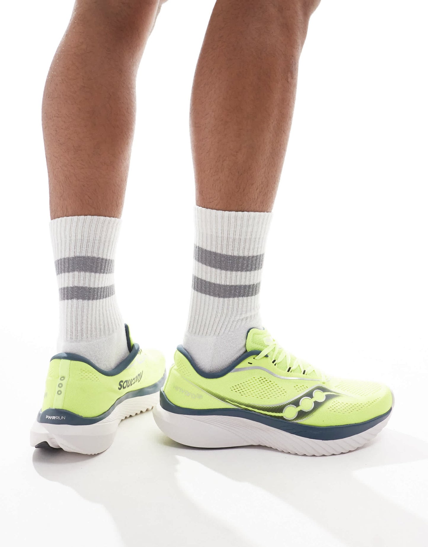 Saucony Kinvara 15 neutral running trainers in citron and navy - ASOS Sample Sale EU Store