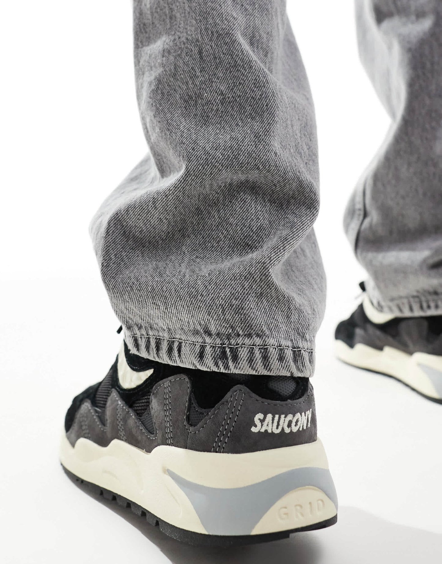 Saucony Originals Grid Shadow 2 trainers in black and cream - ASOS Sample Sale EU Store