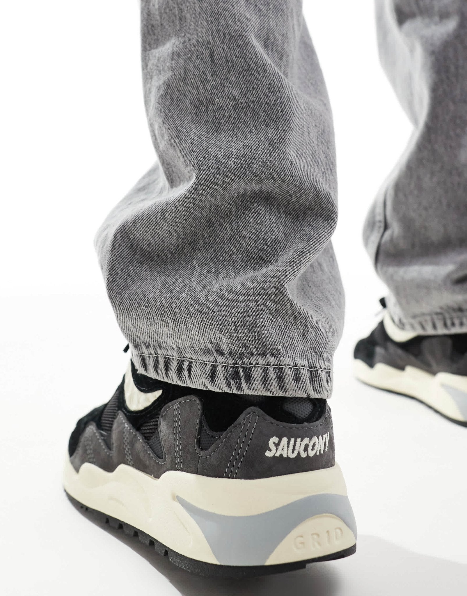 Saucony Originals Grid Shadow 2 trainers in black and cream - ASOS Sample Sale EU Store