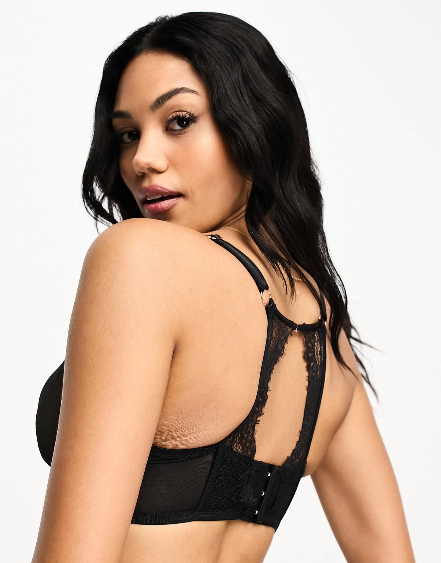 Scantilly by Curvy Kate Fuller Bust Exposed racerback plunge bra in black - ASOS Sample Sale EU Store