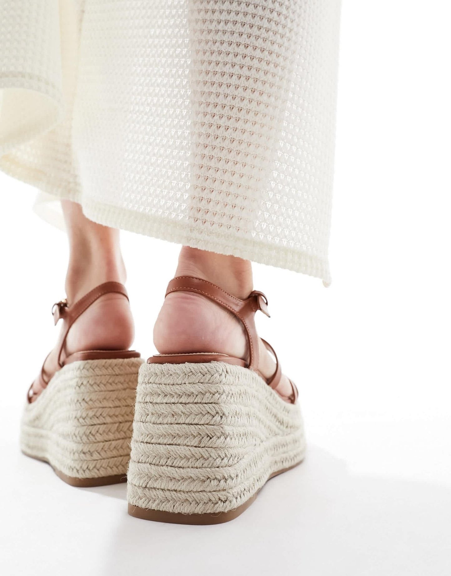 schuh Exclusive Vienna strappy espadrille wedges in tan - ASOS Sample Sale EU Store