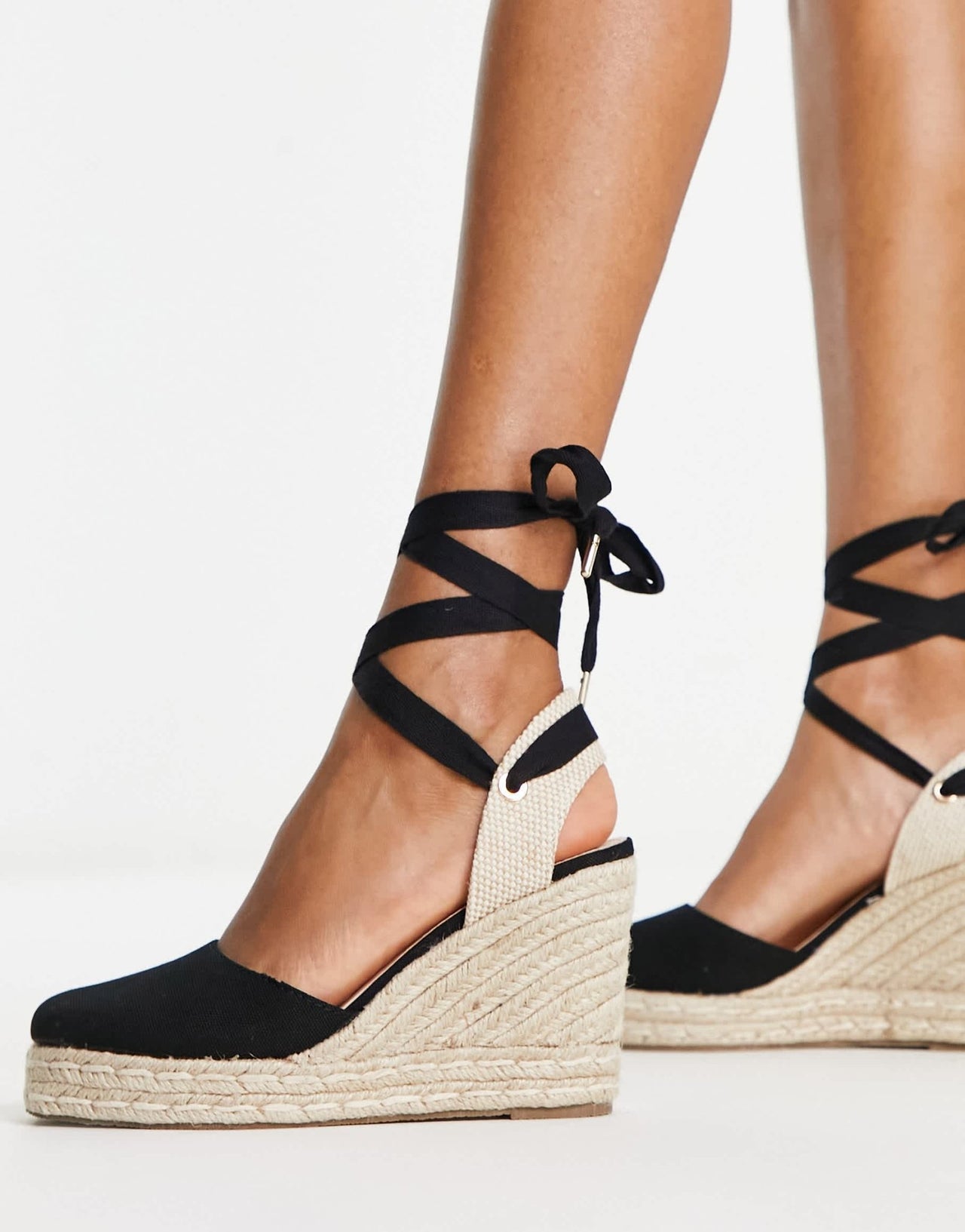 schuh Venus closed toe wedge espadrilles in black - ASOS Sample Sale EU Store