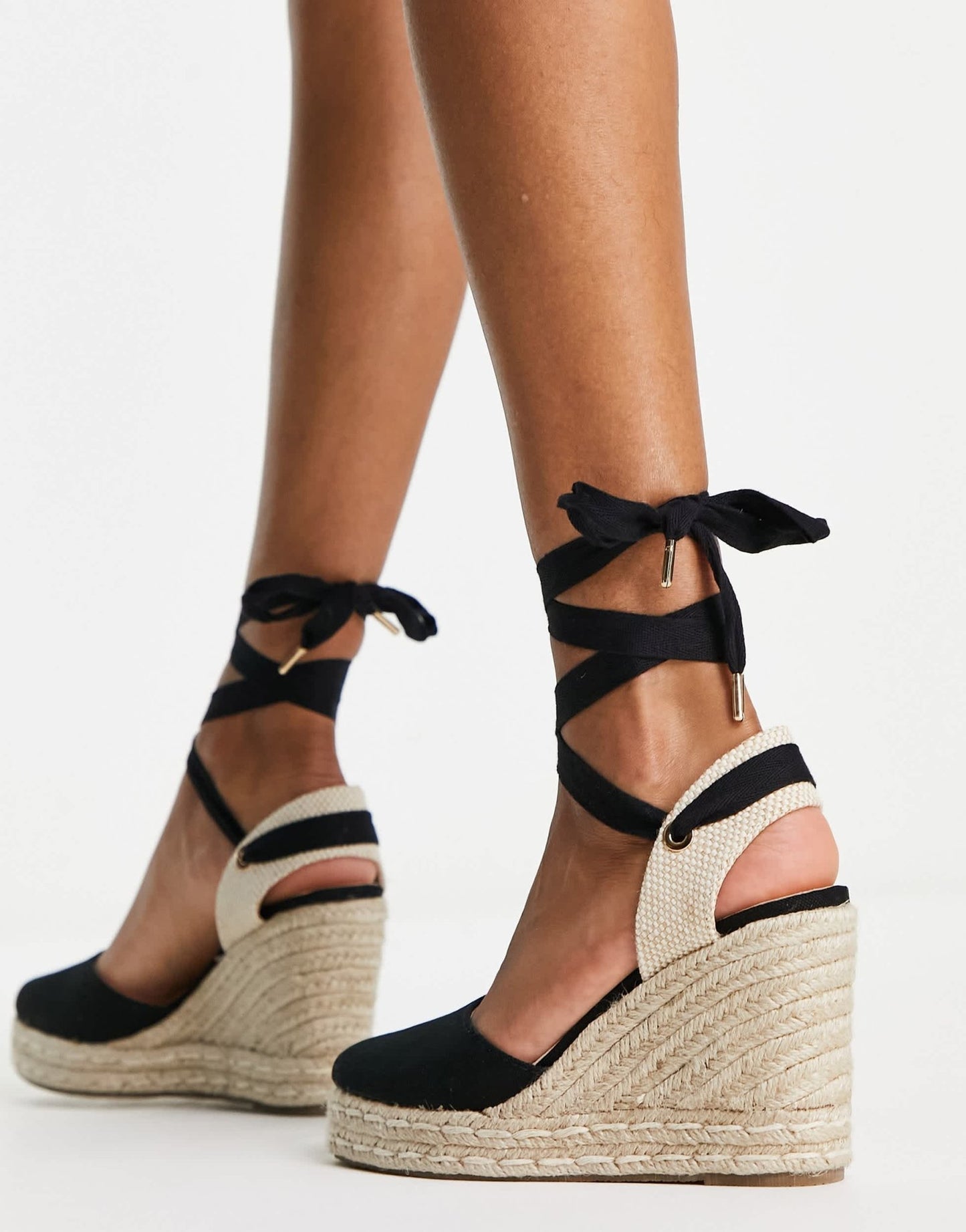 schuh Venus closed toe wedge espadrilles in black - ASOS Sample Sale EU Store