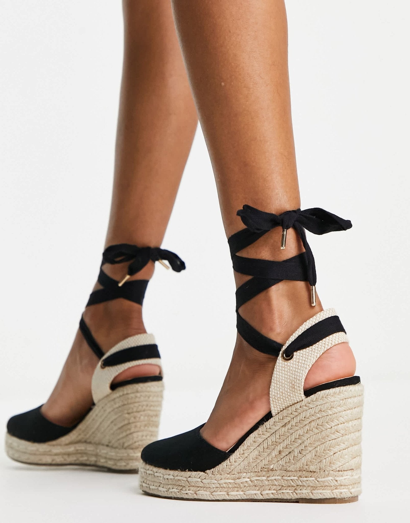 schuh Venus closed toe wedge espadrilles in black - ASOS Sample Sale EU Store