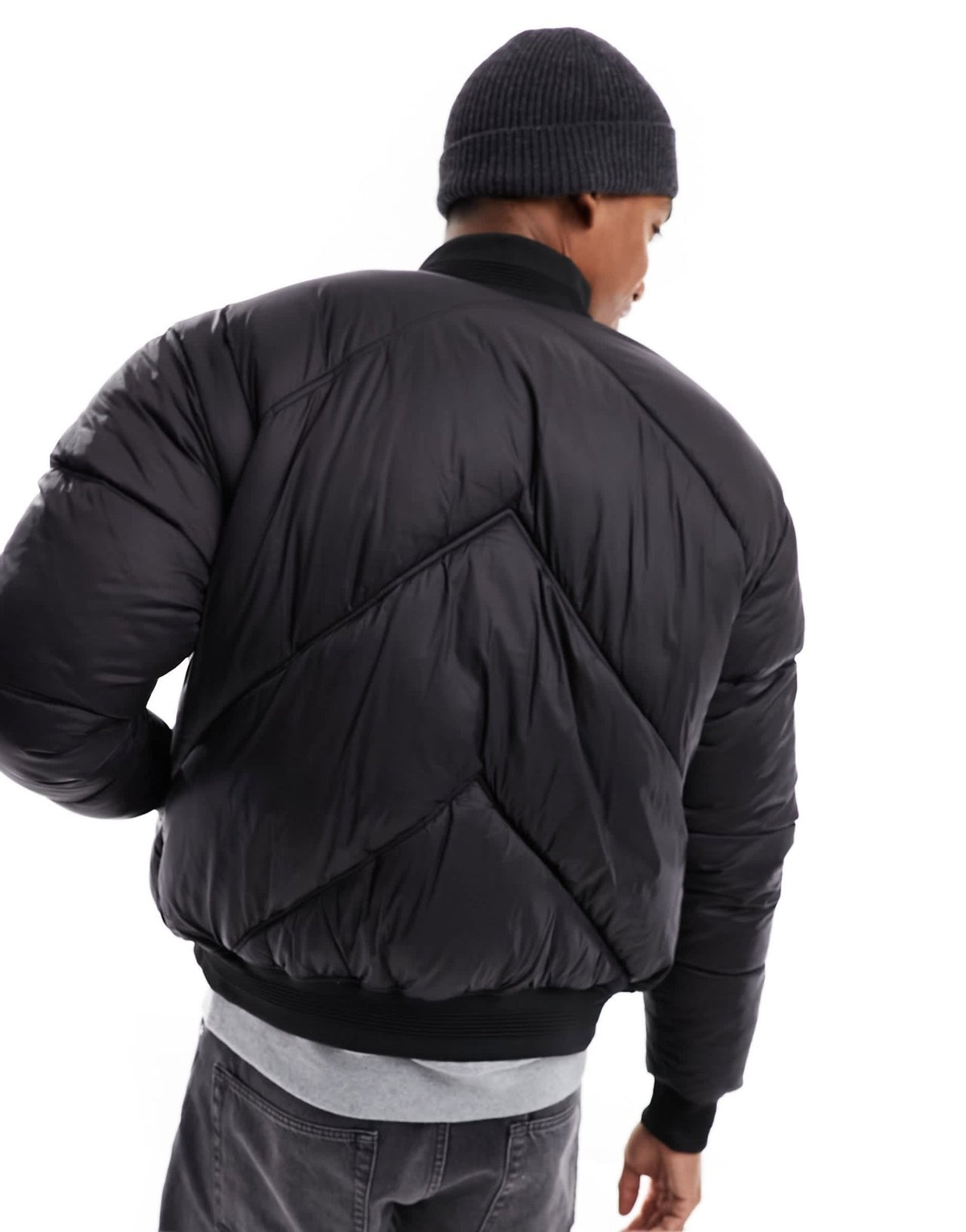 Sean John script puffer bomber jacket in khaki - ASOS Sample Sale EU Store