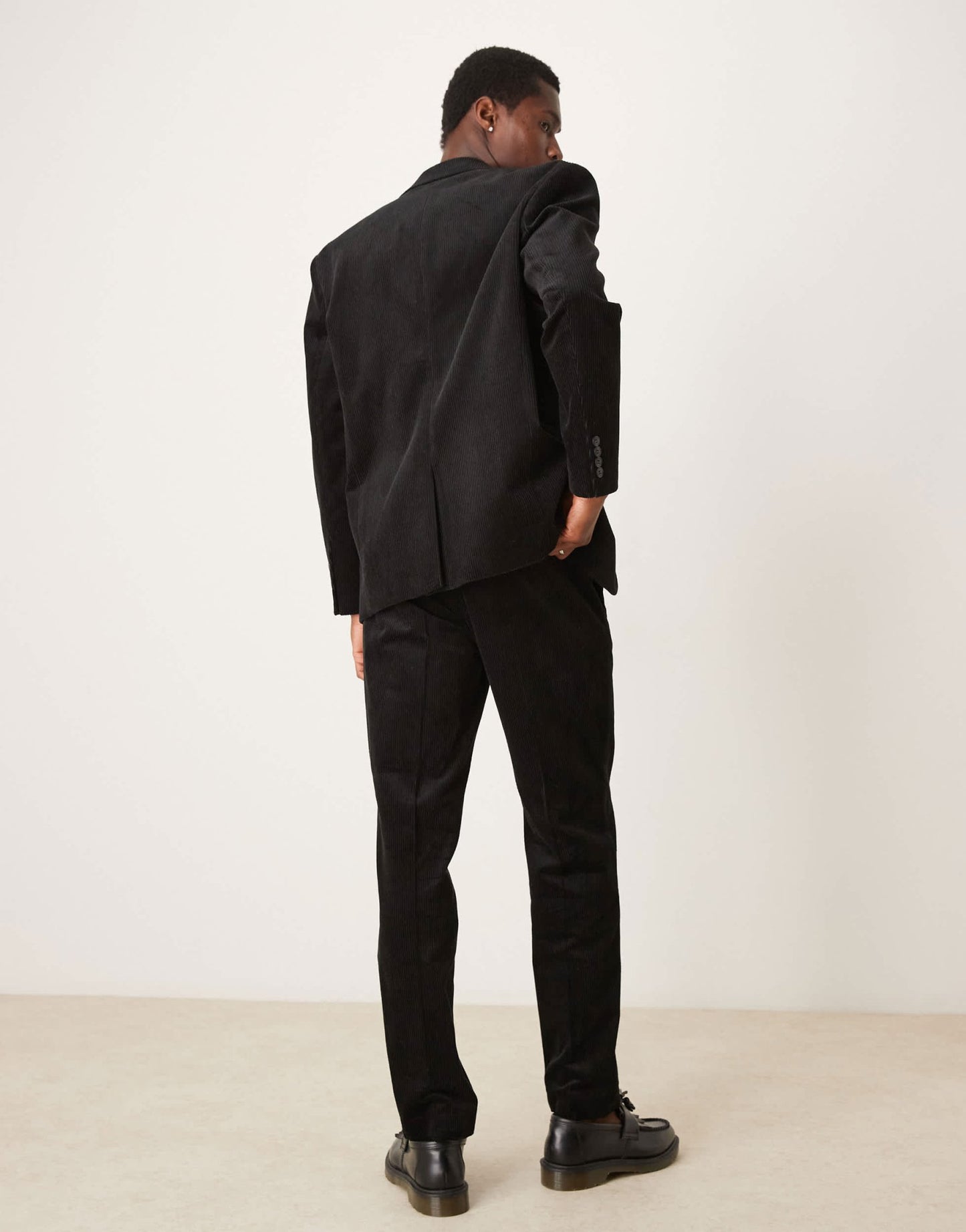 Selected Bowie regular fit cord suit trouser in black - ASOS Sample Sale EU Store