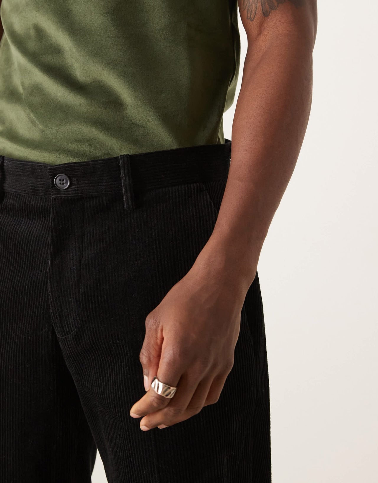 Selected Bowie regular fit cord suit trouser in black - ASOS Sample Sale EU Store
