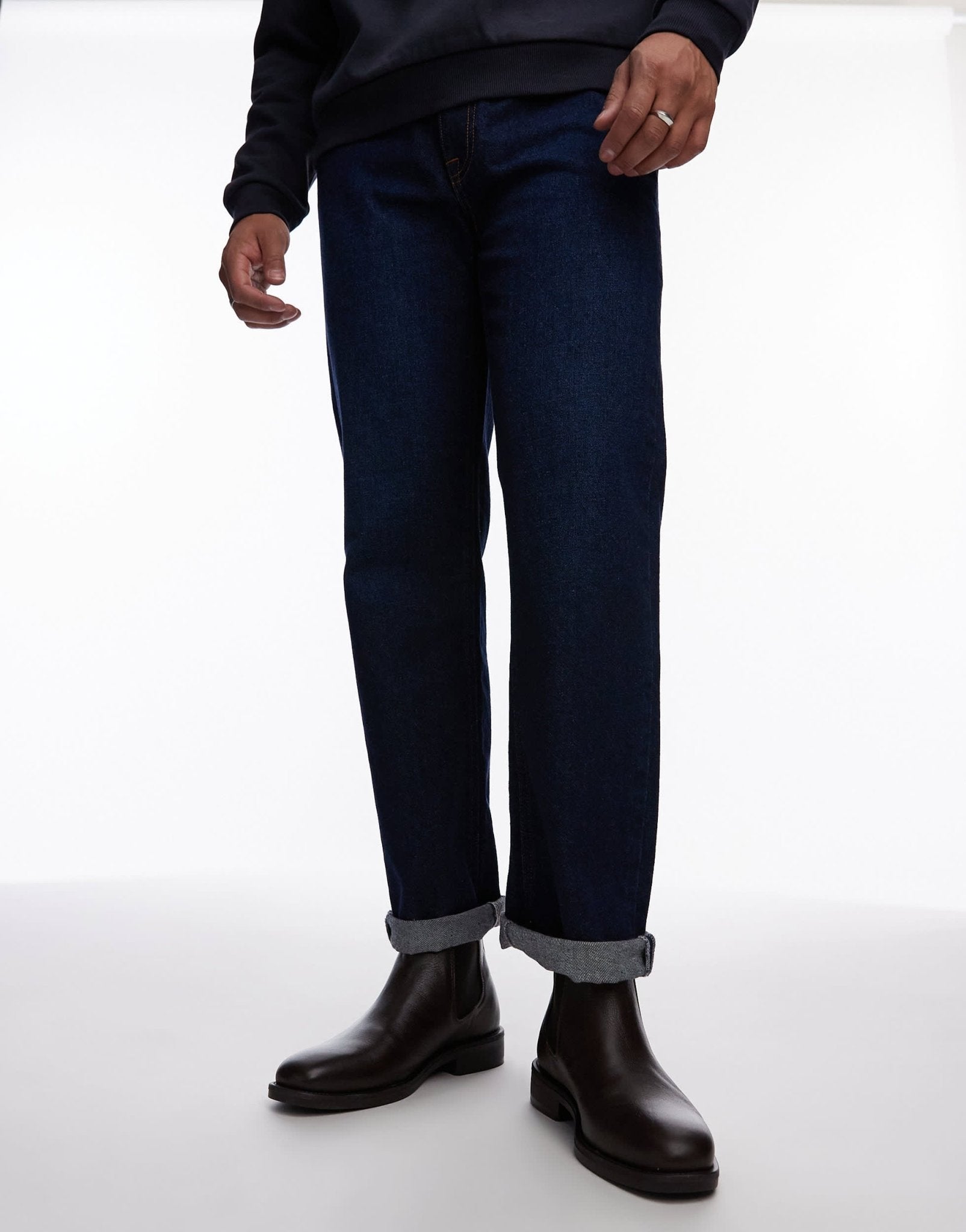 Selected Leather chelsea boots in brown - ASOS Sample Sale EU Store