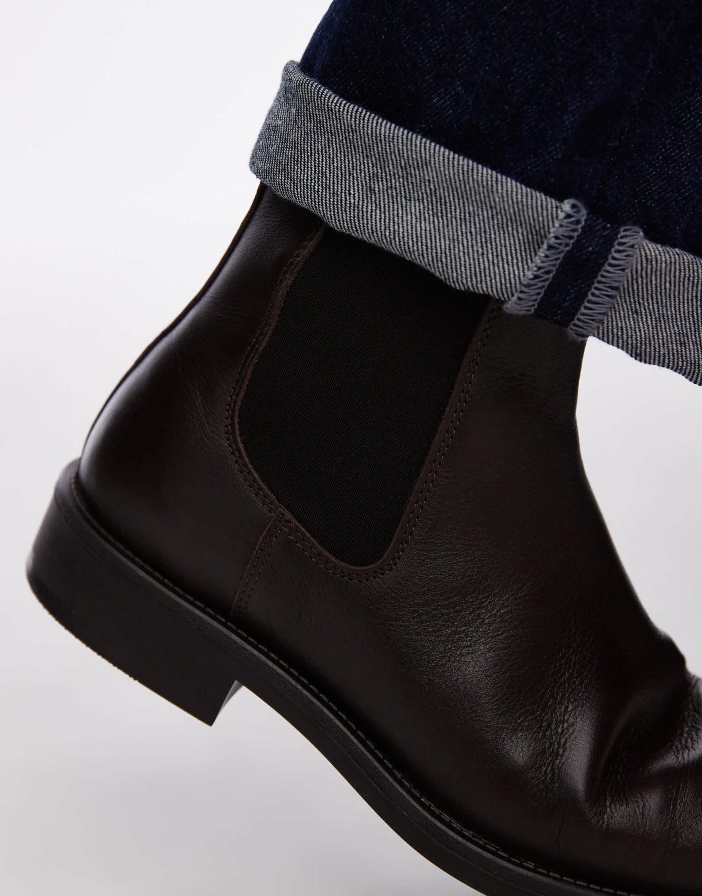 Selected Leather chelsea boots in brown - ASOS Sample Sale EU Store