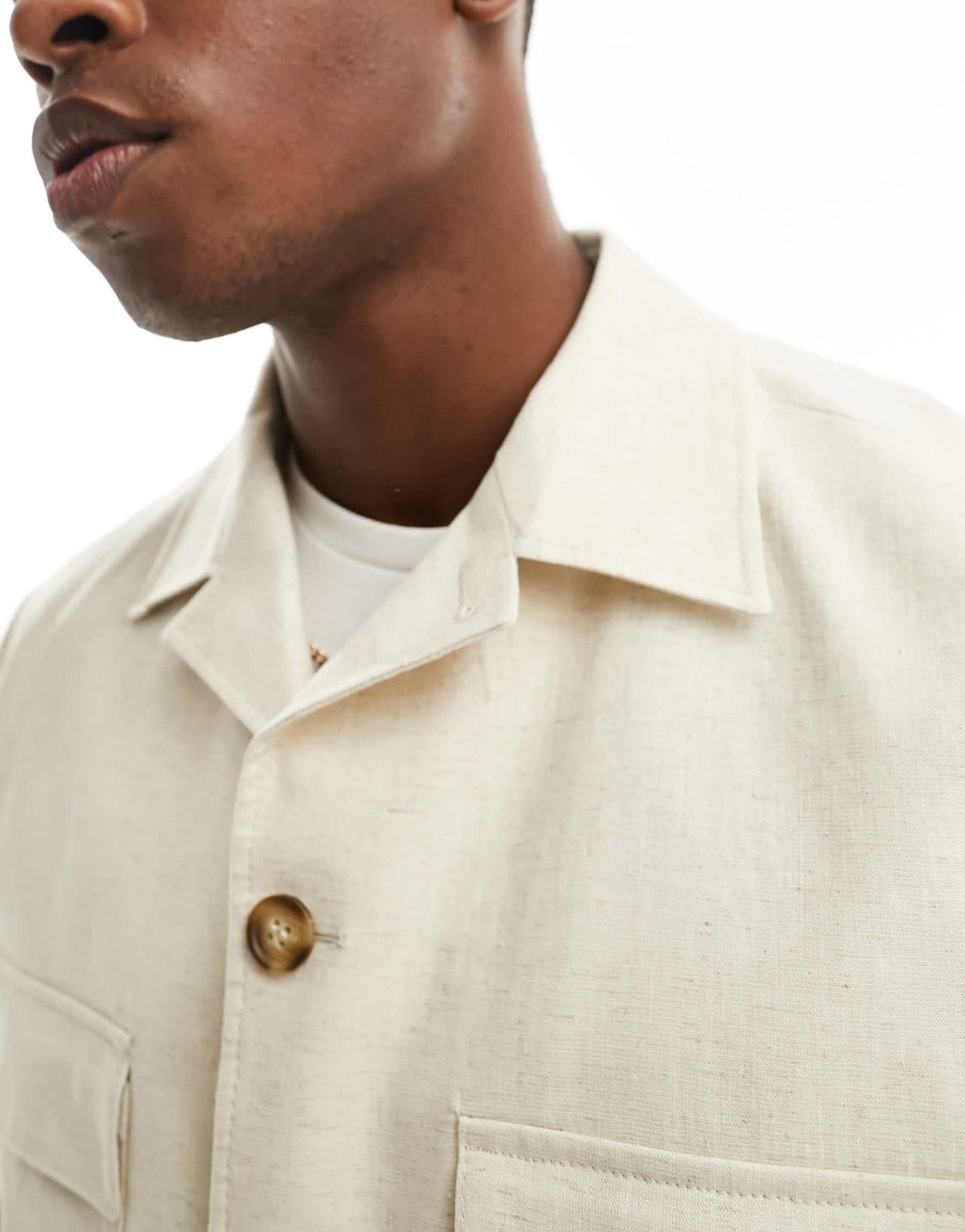 Selected linen mix suit jacket in beige - ASOS Sample Sale EU Store