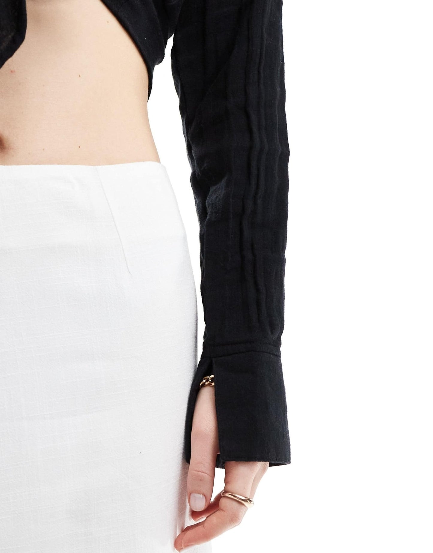 Selected linen touch skirt in white - ASOS Sample Sale EU Store