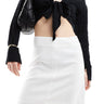 Jupe Selected effet lin en blanc