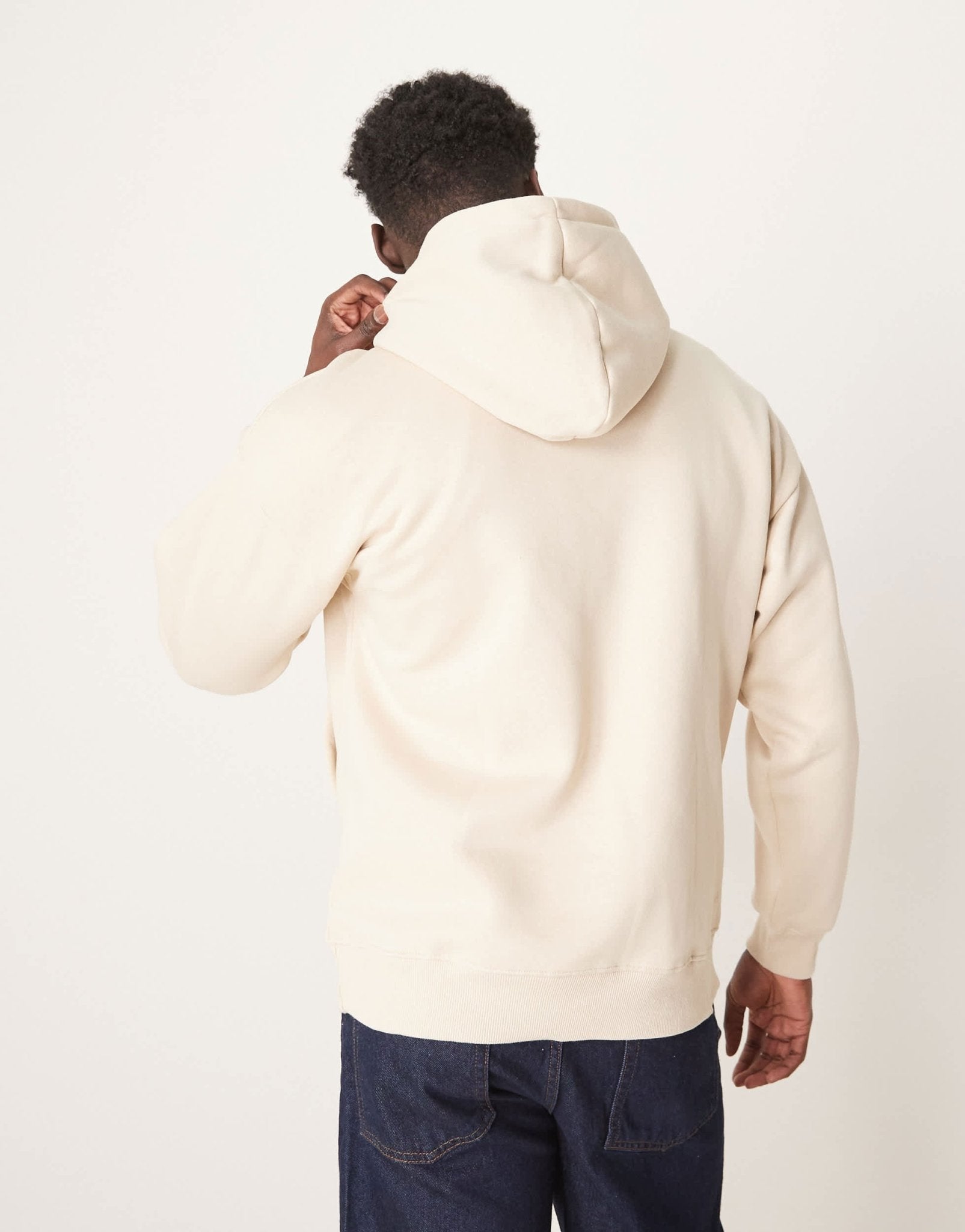 Selected oversized hoodie in beige with central print - ASOS Sample Sale EU Store