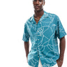 Selected camicia oversize con rever e stampa floreale lineare in verde
