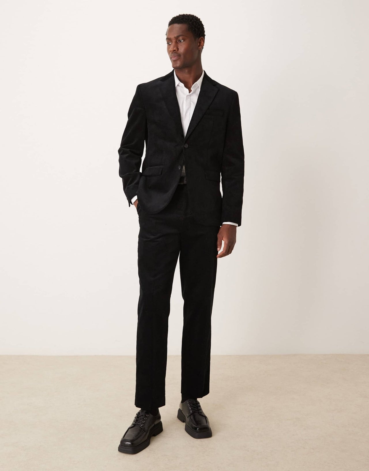 Selected regular fit blazer in black cord - ASOS Sample Sale EU Store