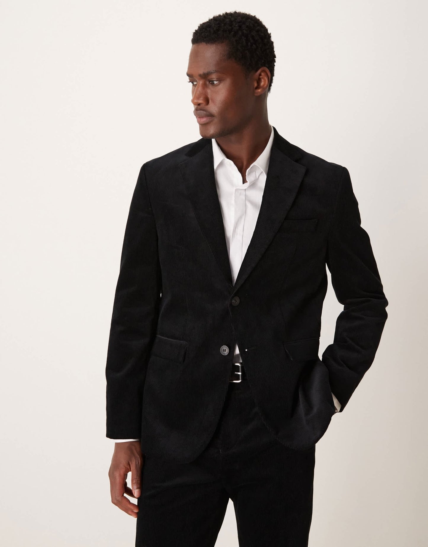 Selected regular fit blazer in black cord - ASOS Sample Sale EU Store