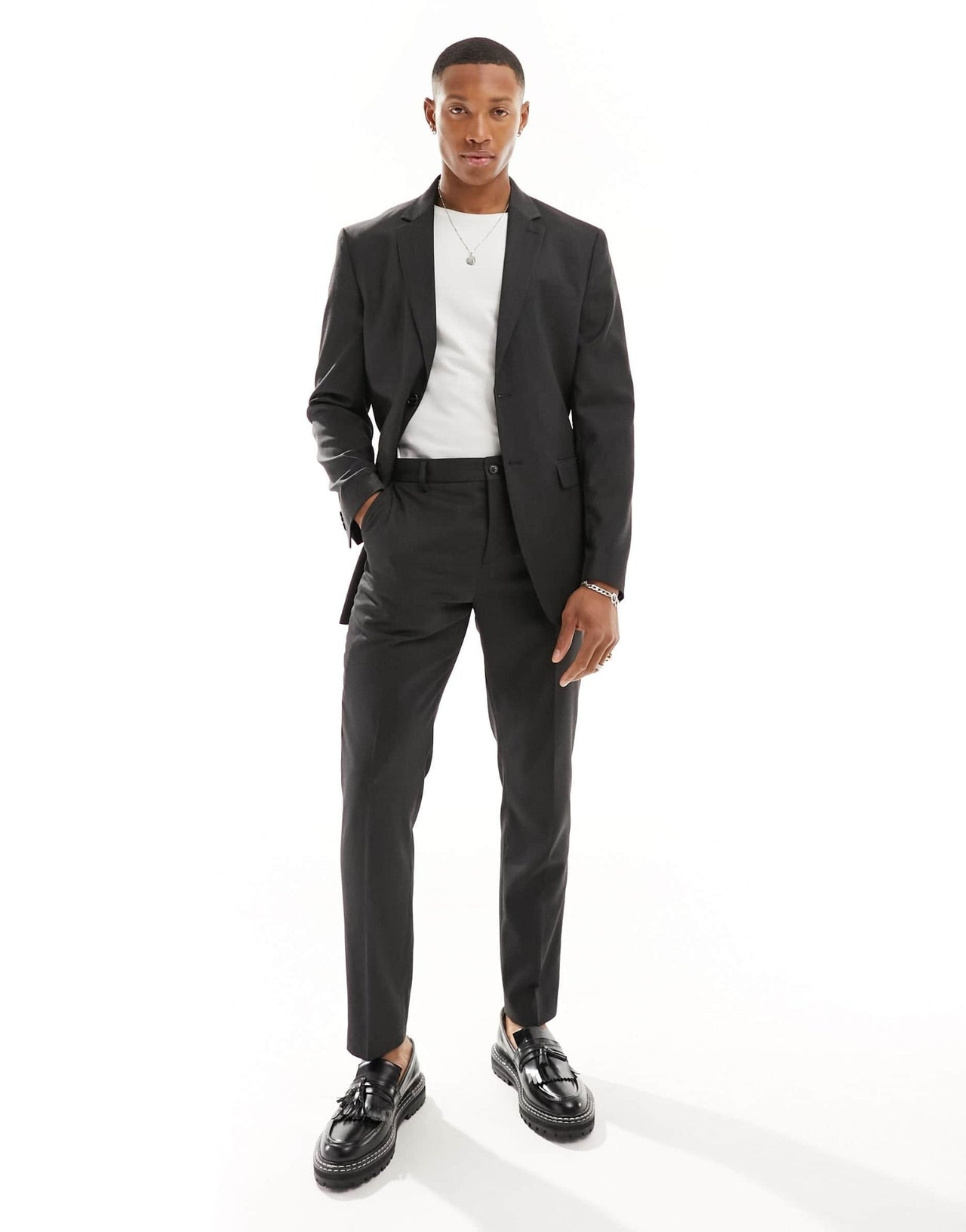 Selected slim fit suit jacket in grey - ASOS Sample Sale EU Store