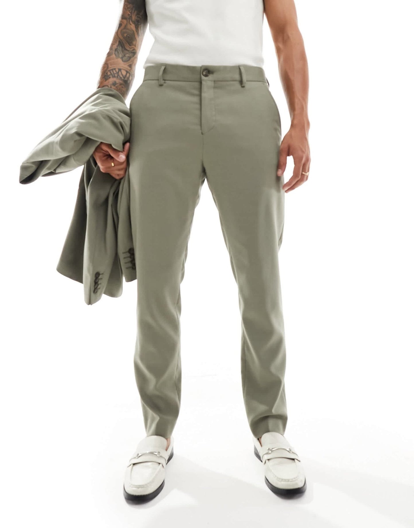 Selected slim fit suit trouser in green - ASOS Sample Sale EU Store