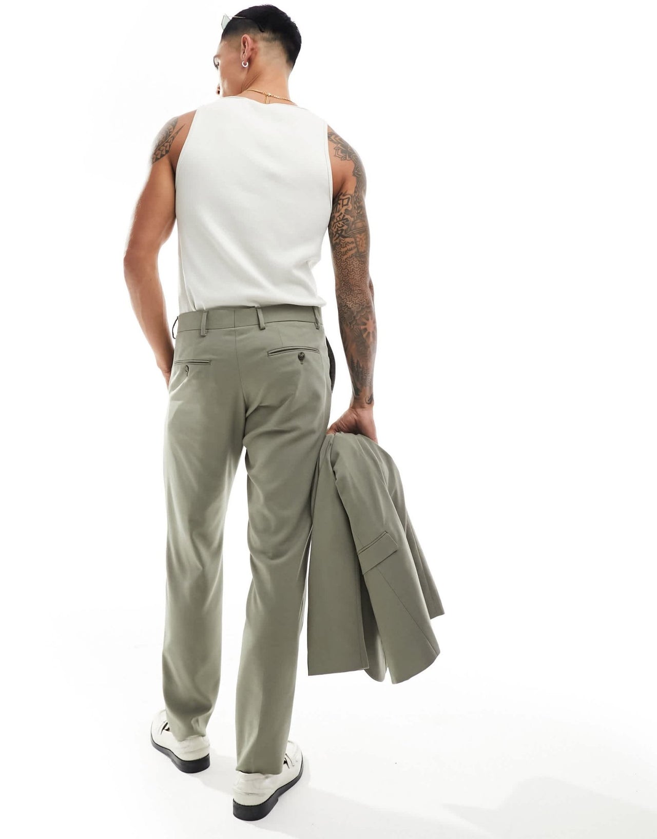 Selected slim fit suit trouser in green - ASOS Sample Sale EU Store