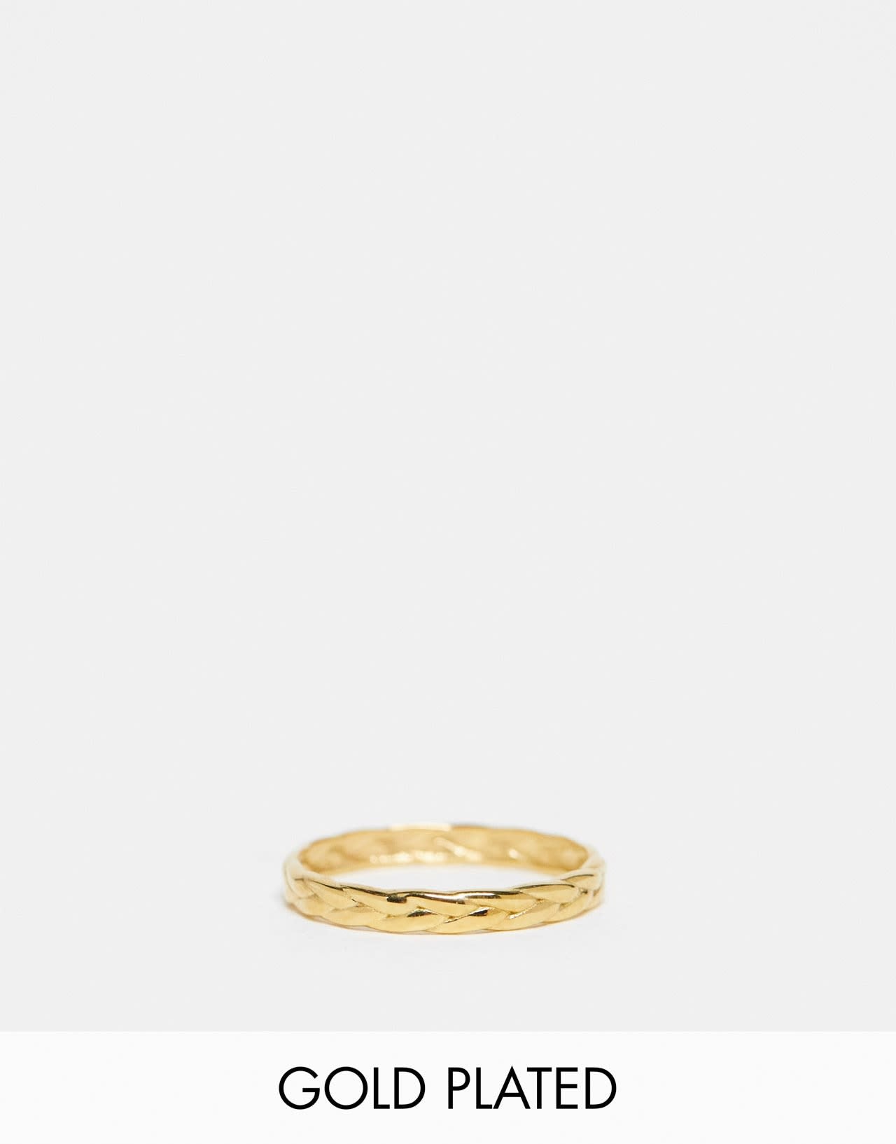 Seol + Gold 18ct gold vermeil rope plait ring - ASOS Sample Sale EU Store