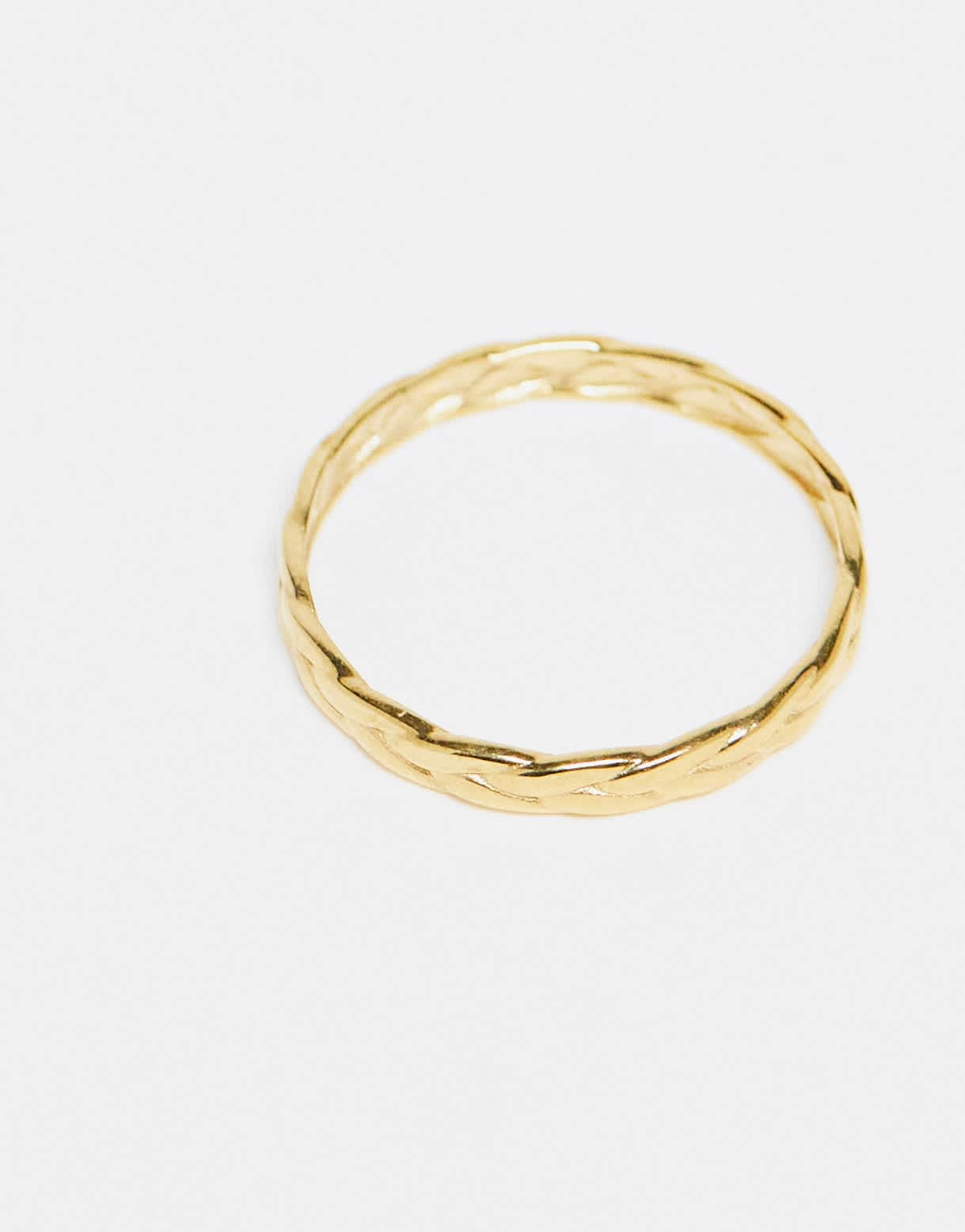 Seol + Gold 18ct gold vermeil rope plait ring - ASOS Sample Sale EU Store