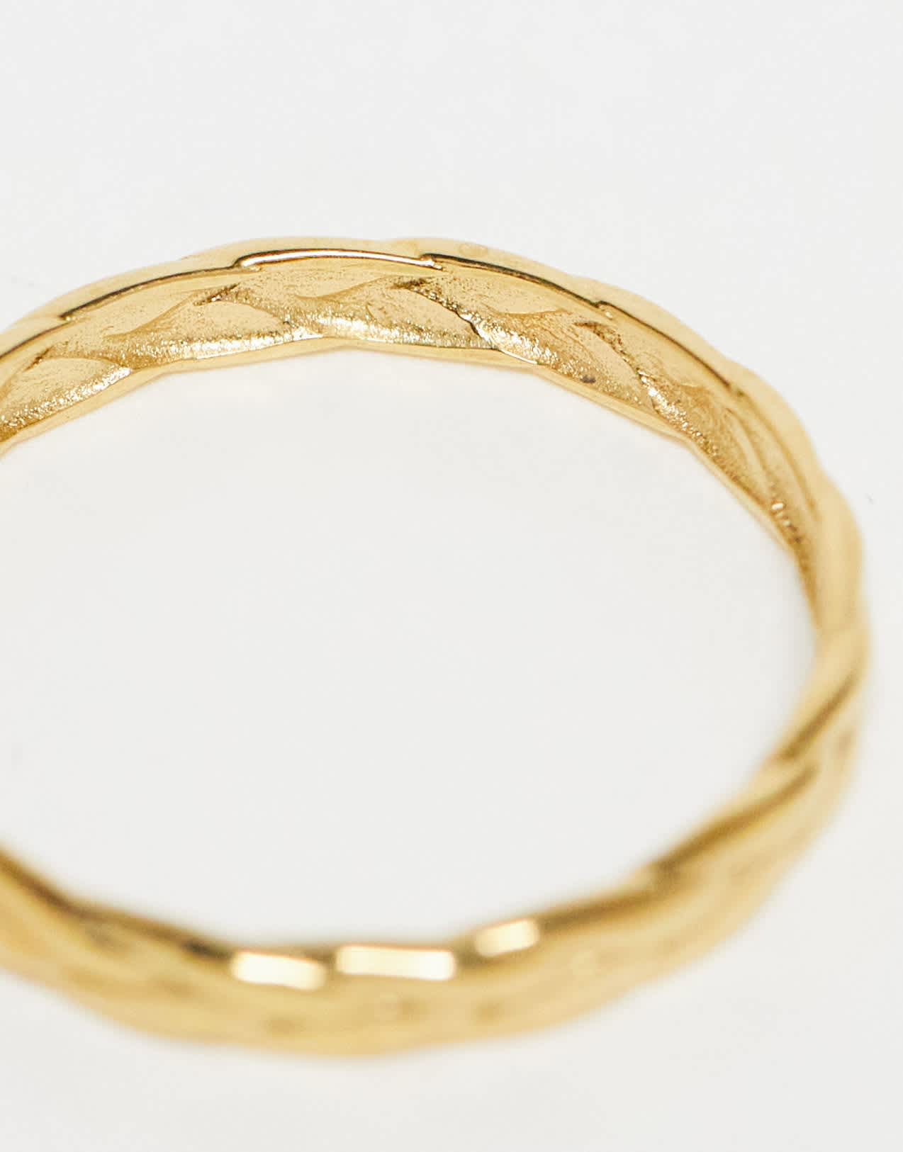 Seol + Gold 18ct gold vermeil rope plait ring - ASOS Sample Sale EU Store