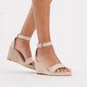 SEQWL Amber wedge heeled espadrilles in gold