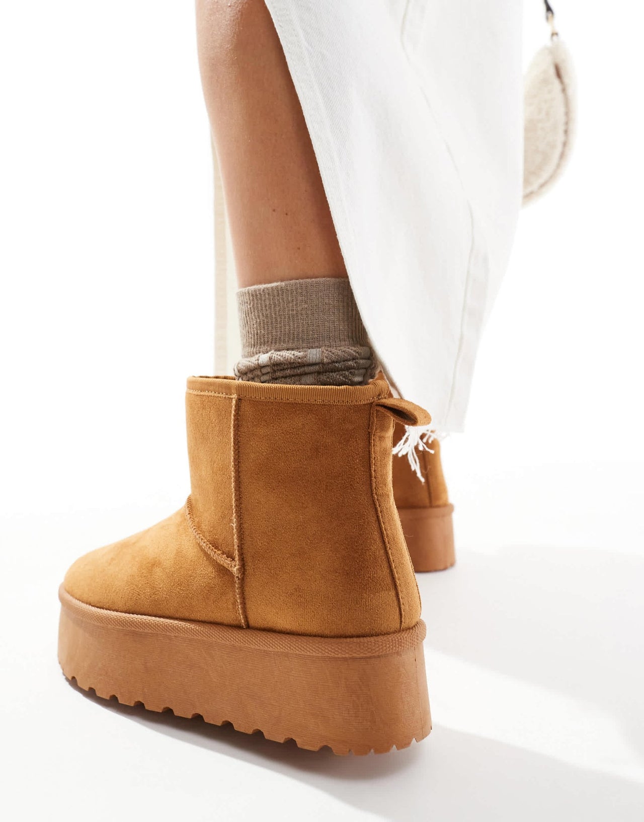 SEQWL flatform boots in tan - ASOS Sample Sale EU Store