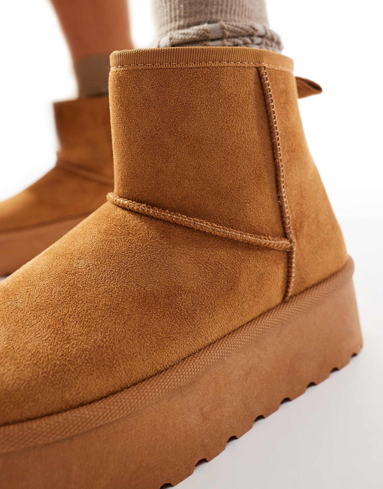 SEQWL flatform boots in tan - ASOS Sample Sale EU Store