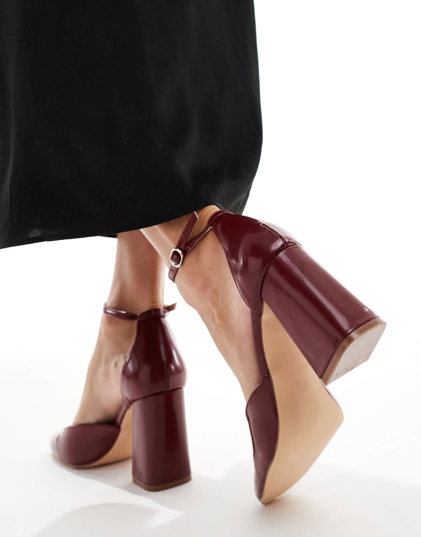 SEQWL Levante block heeled sandal in PU red - ASOS Sample Sale EU Store