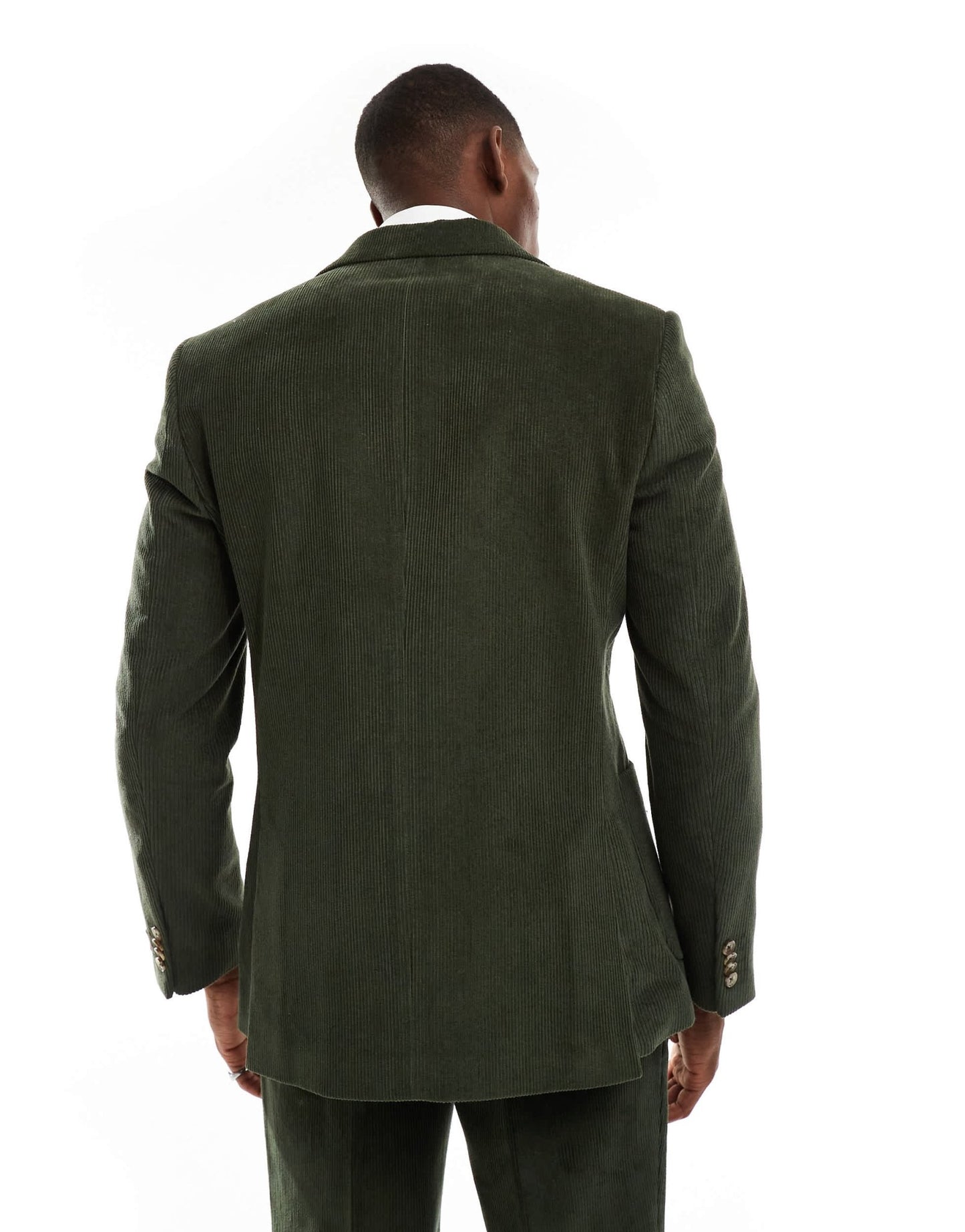 Shelby and Sons cord double breasted slim blazer co - ord in khaki - ASOS Sample Sale EU Store