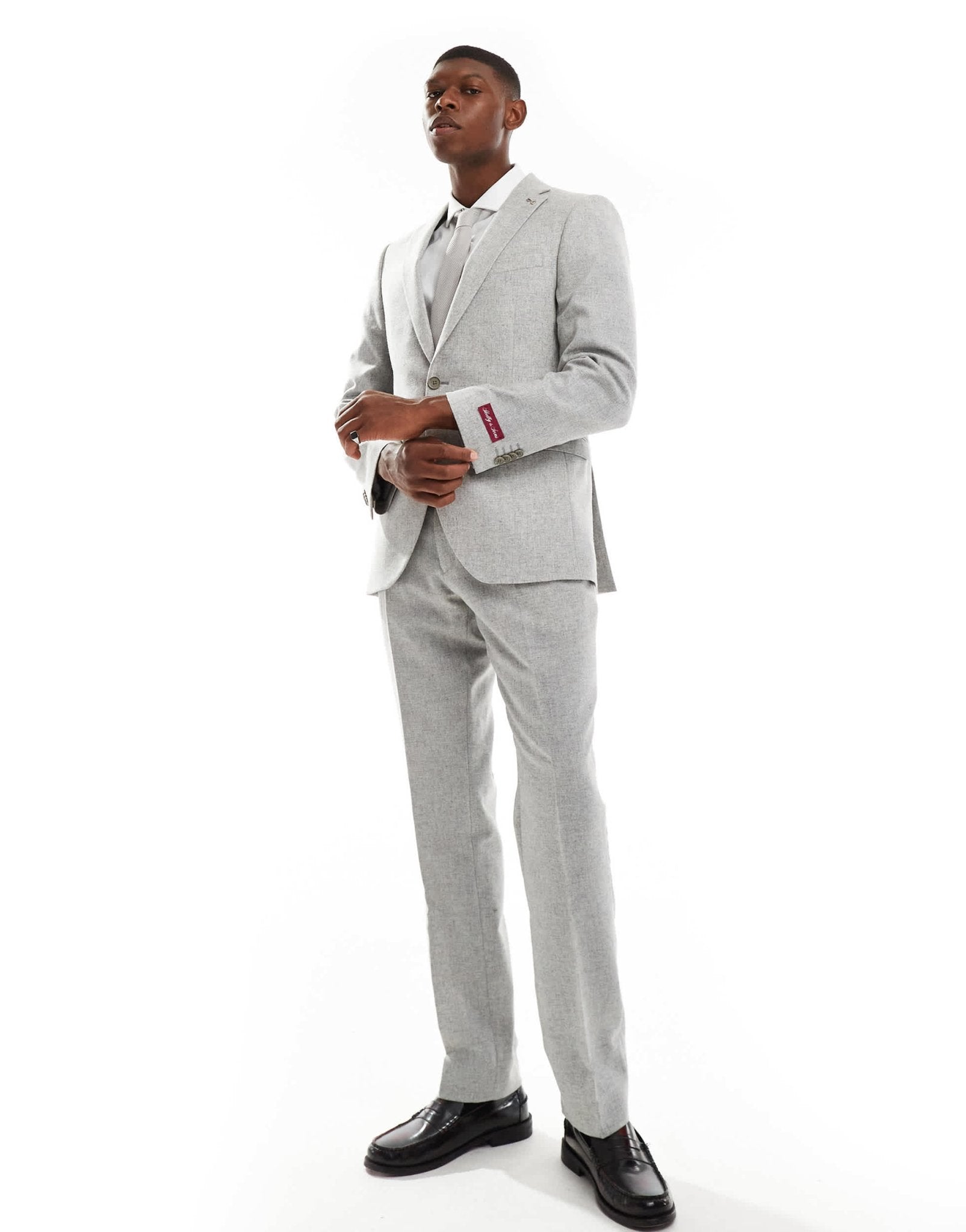 Shelby and Sons tailored slim blazer in light grey co - ord - ASOS Sample Sale EU Store