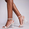 Sandales à talon moyen à brides Simmi London Dola blanches