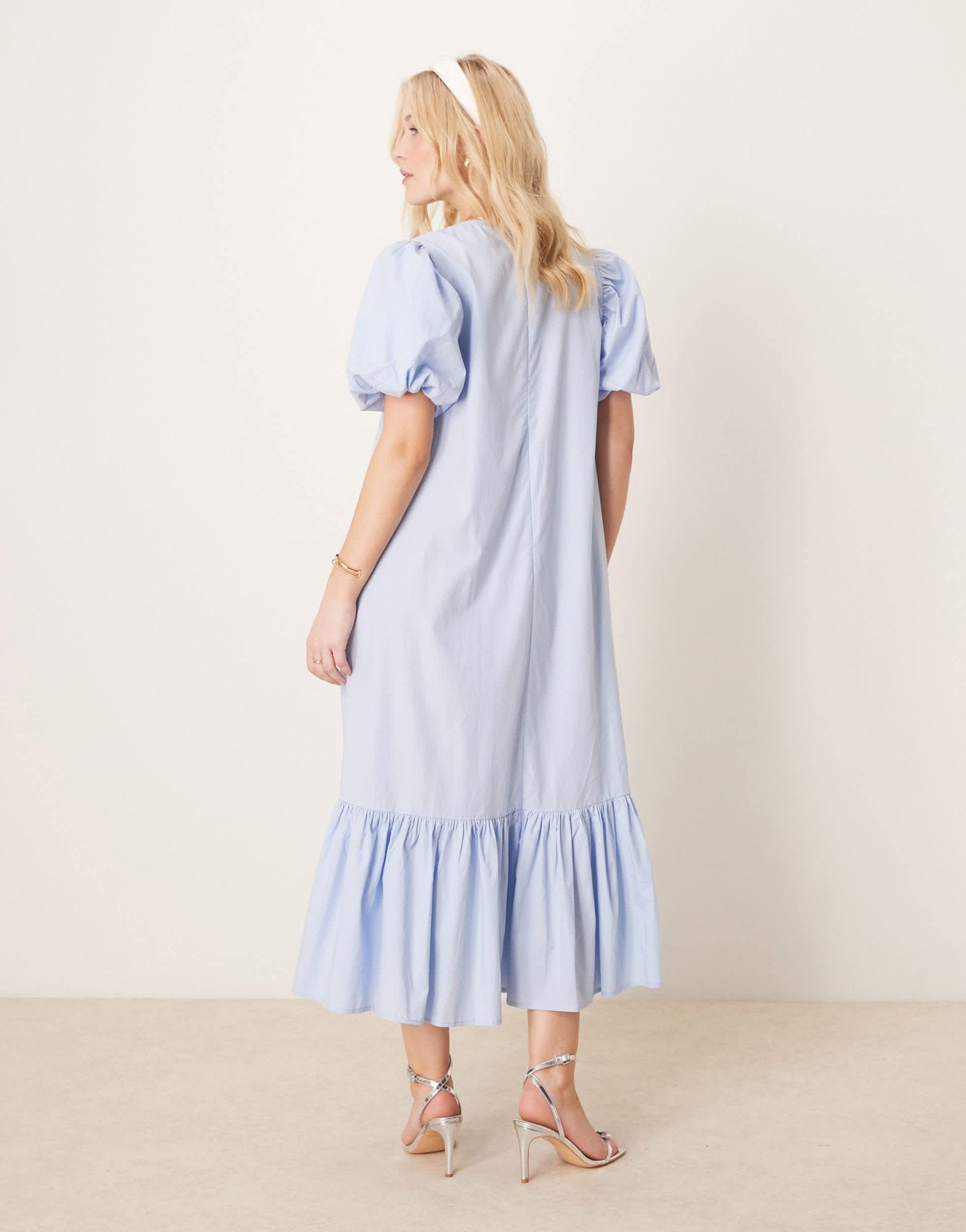 Sister Jane oversized bow midi dress in light blue - ASOS Sample Sale EU Store