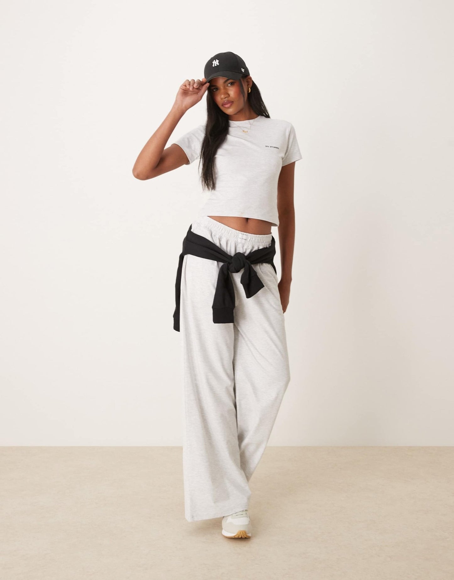Six Stories soft baby tee co - ord in grey - ASOS Sample Sale EU Store