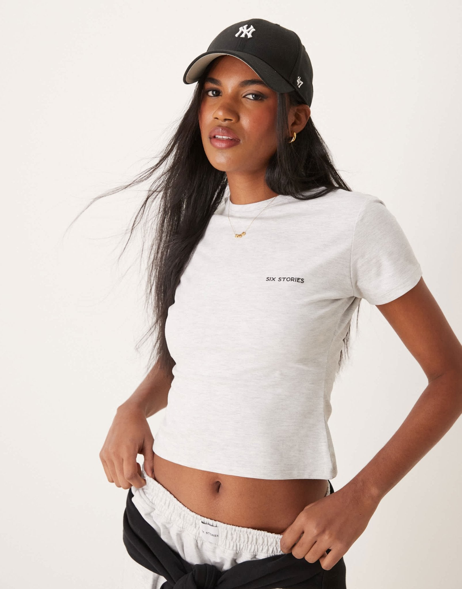 Six Stories soft baby tee co - ord in grey - ASOS Sample Sale EU Store