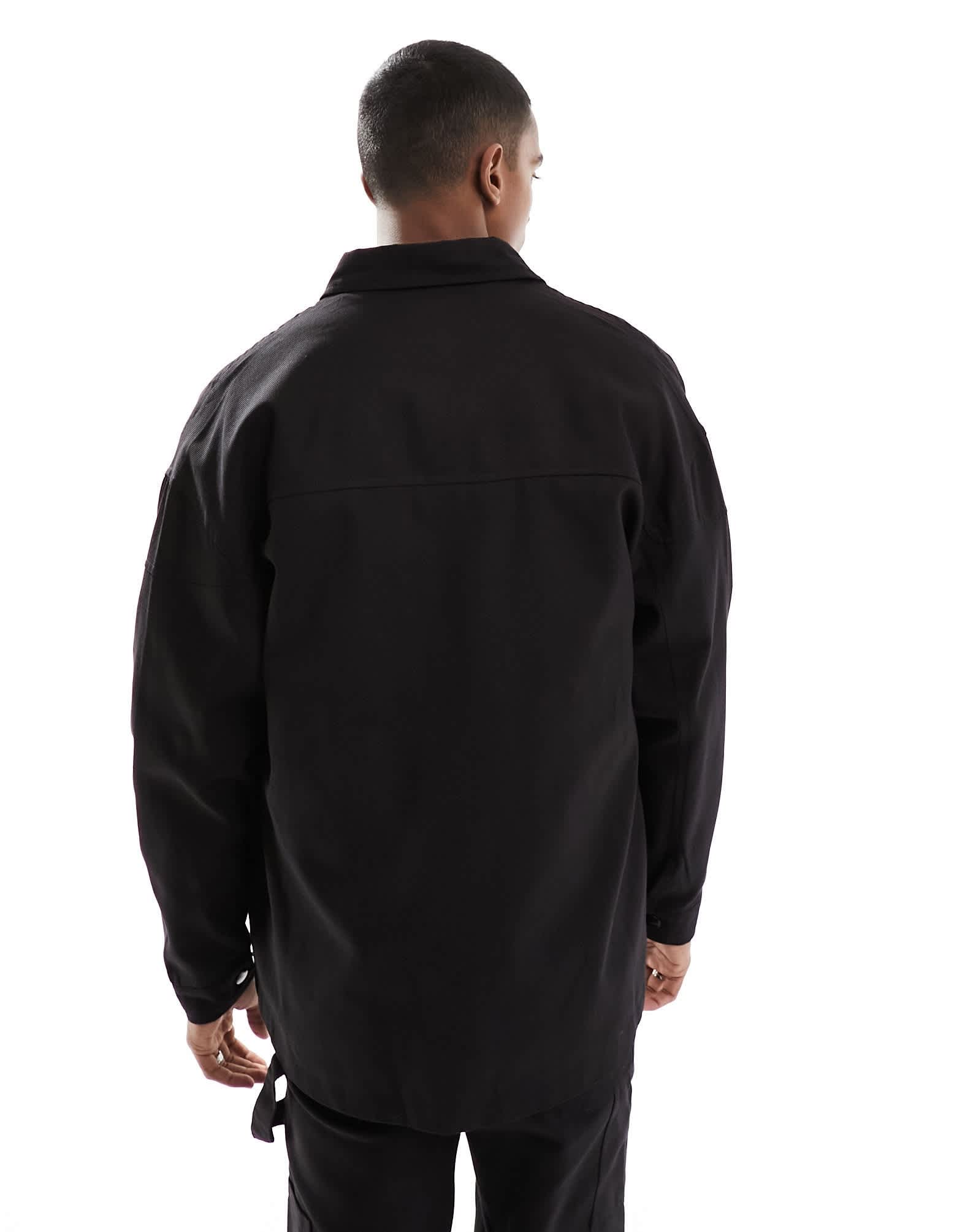 Sixth June co - ord carpenter shirt in black - ASOS Sample Sale EU Store
