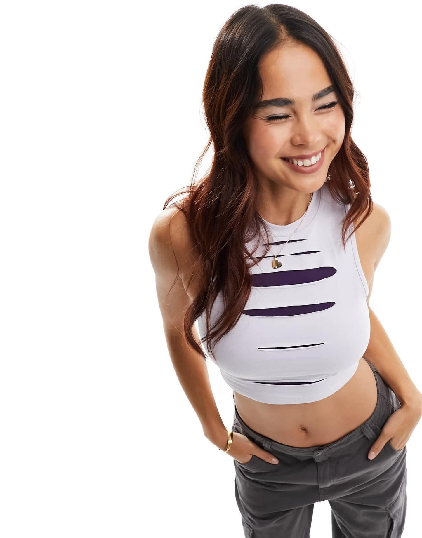 Sixth June cut out crop top in purple - ASOS Sample Sale EU Store