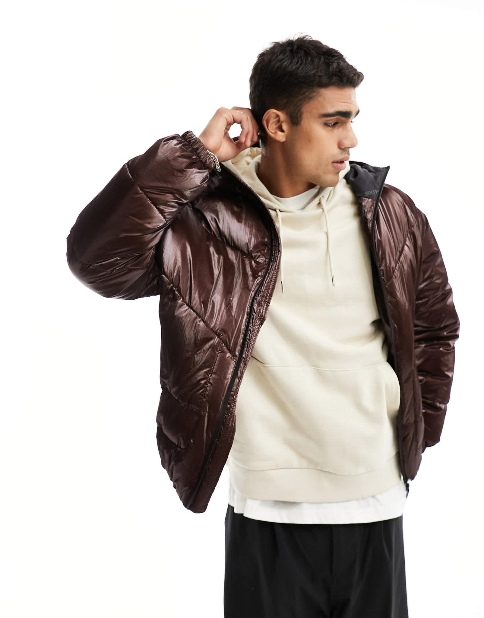 Sixth June padded jacket in brown - ASOS Sample Sale EU Store
