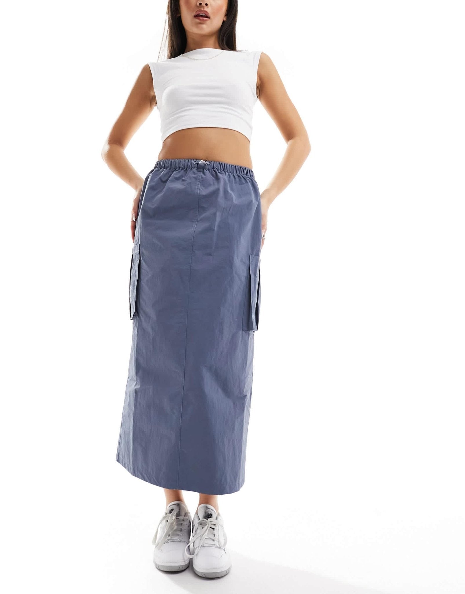 Sixth June parachute cargo skirt in blue/grey - ASOS Sample Sale EU Store