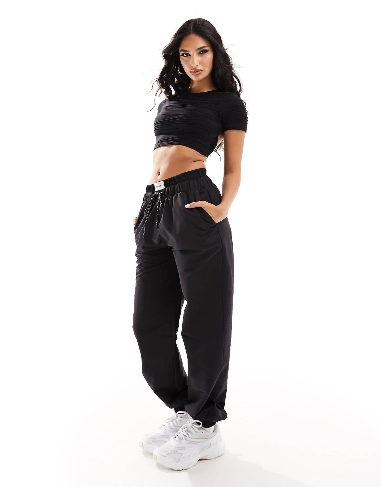 Sixth June textured crop top in black - ASOS Sample Sale EU Store