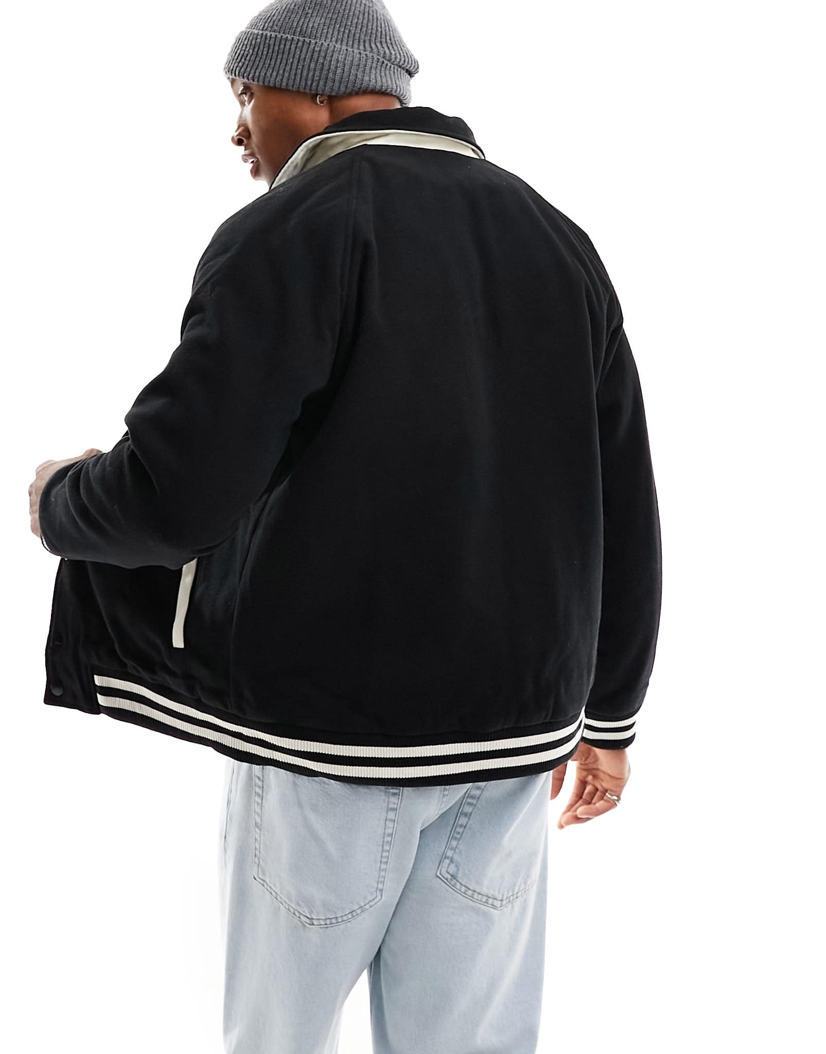 Sixth June varisty jacket in black - ASOS Sample Sale EU Store