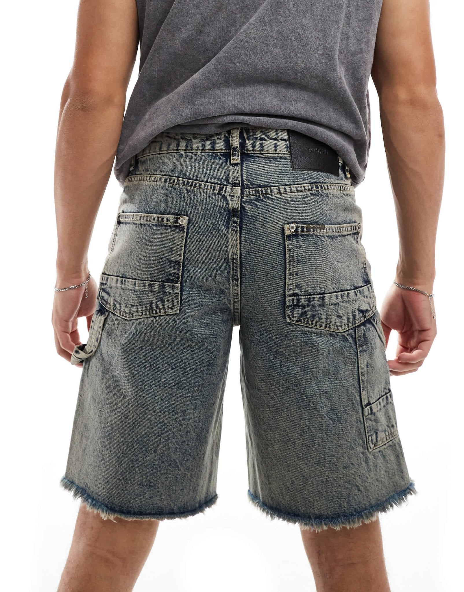 Sixth June worker denim shorts in mid blue - ASOS Sample Sale EU Store