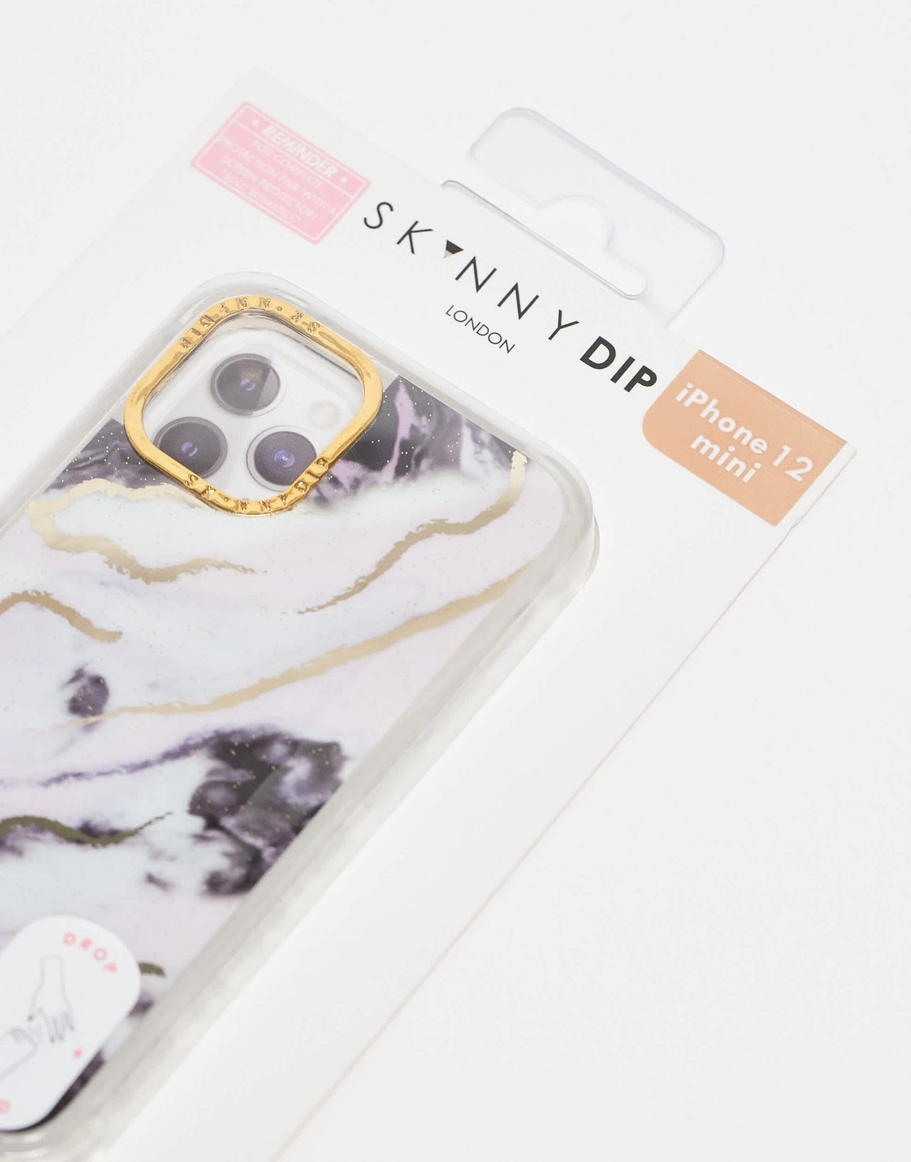 Skinnydip Iphone case in pink marble effect - ASOS Sample Sale EU Store