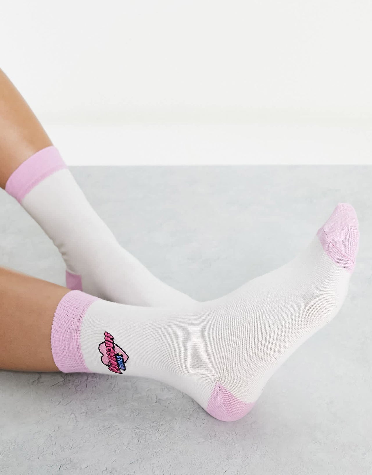 Skinnydip x Powerpuff Girls socks in pink and white - ASOS Sample Sale EU Store