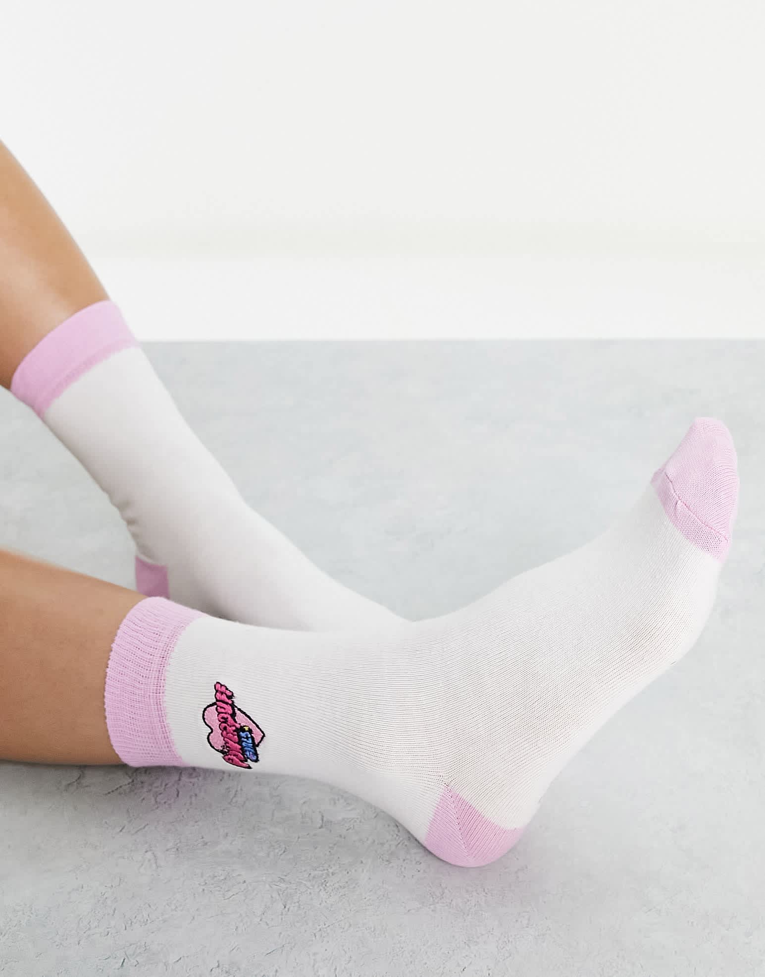 Skinnydip x Powerpuff Girls socks in pink and white - ASOS Sample Sale EU Store