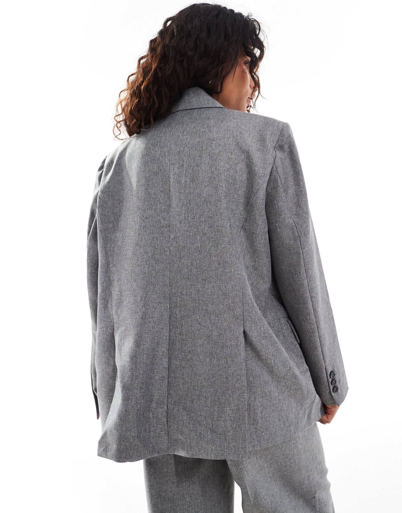 Something New Corpcore tailored oversized blazer co - ord in grey - ASOS Sample Sale EU Store