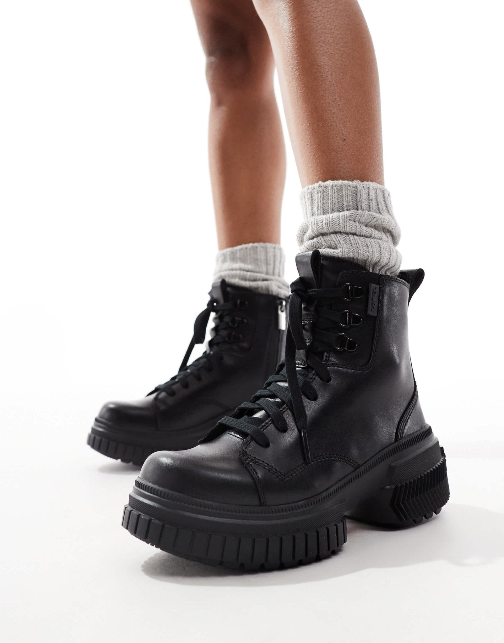 Sorel ONA AVE WP waterproof lace up leather boots in black - ASOS Sample Sale EU Store