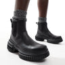 Bottes Chelsea imperméables en cuir Sorel ONA AVE WP noires