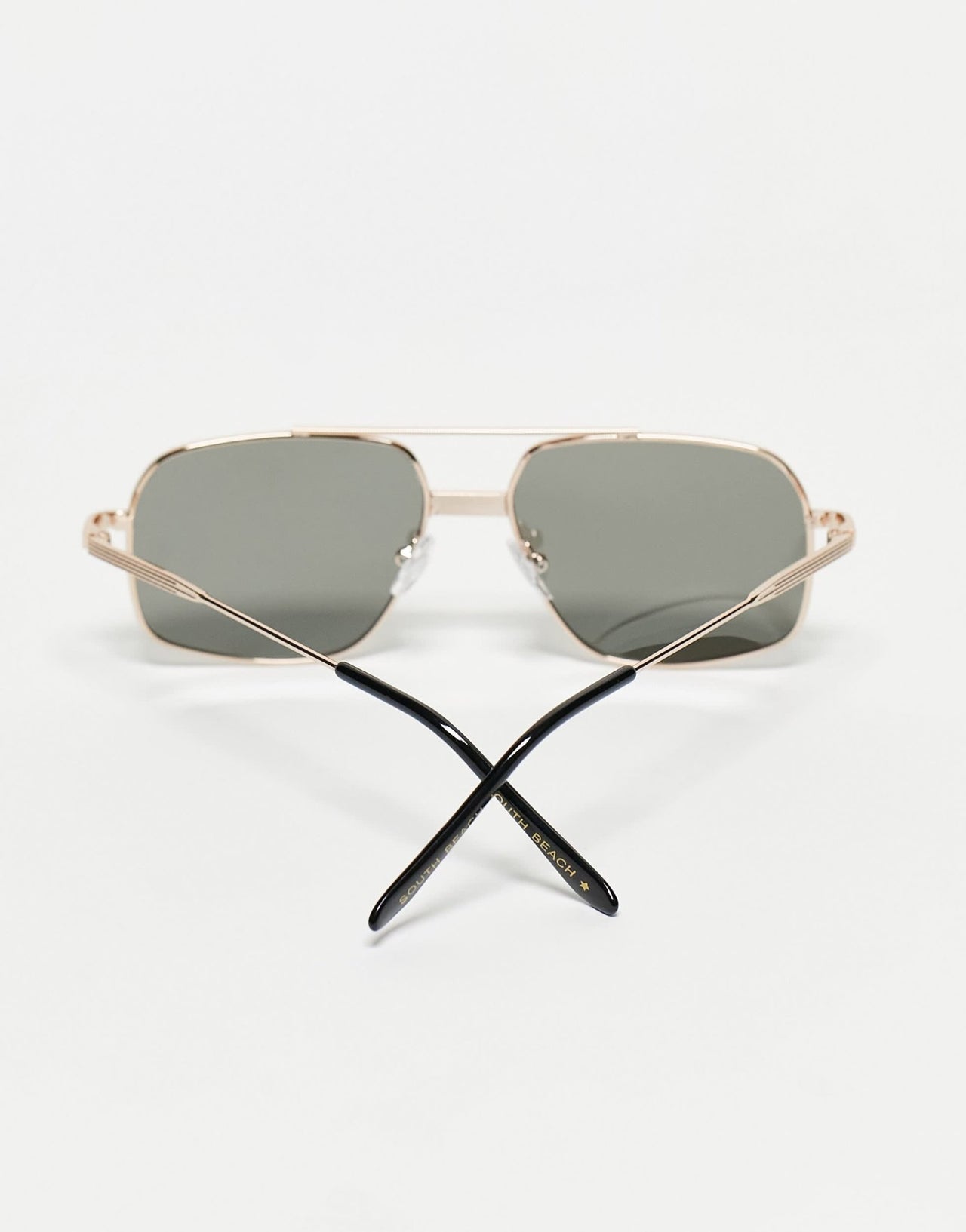 South Beach aviator metal sunglasses with polaroid lenses in silver - ASOS Sample Sale EU Store